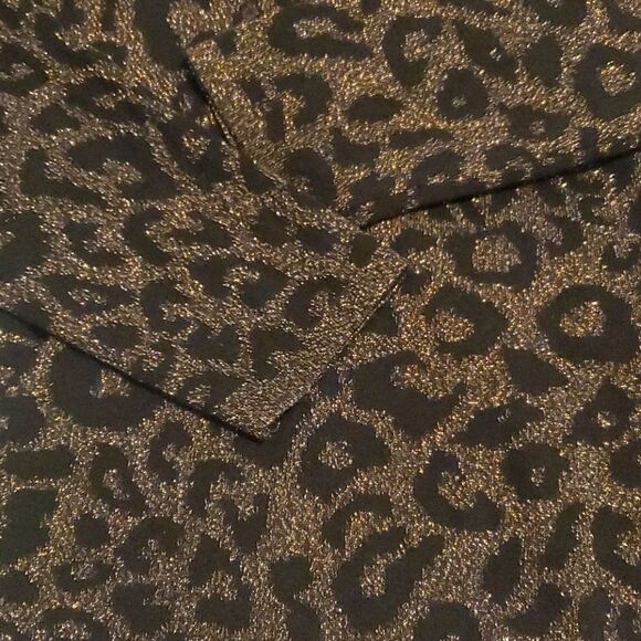Chico's black gold leopard print sweater - Picture 7 of 11